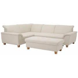 Home Affaire Ecksofa HOME AFFAIRE "Lyla fester Sitzkomfort, bequeme Armlehnen, Breite 275cm, L-Form", beige (natur), B:275cm H:81cm T:214cm, Luxus-Microfaser Lederoptik (100% Polyester);Microfaser PRIMABELLE (100% Polyester);Feinstruktur weich (100% Polyester), Sofas,