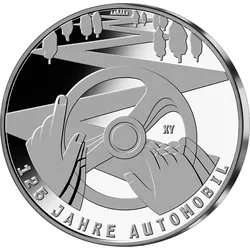 Die deutsche 10-Euro-Silber-Gedenkmünze "125 Jahre Automobil"!