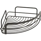 Metaltex Origin Lava Eckregal, schwarz, 20 x 20 x 6 cm