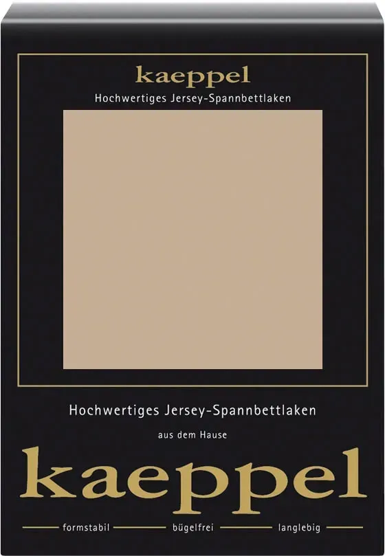 Spannbettlaken KAEPPEL "Single Jersey Mako Elasthan", grau (kiesel), L:200cm, Jersey-Elasthan, Obermaterial: 97% Baumwolle, 3% Elasthan, Bettlaken, aus 97% Baumwolle und 3% Elasthan