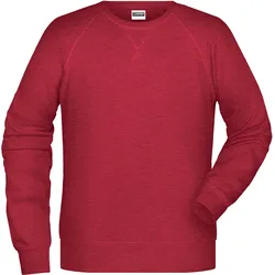 Herren Raglan Sweatshirt - Farbe rot - Größe L