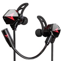 KASOTT Battle Buds Pro In-Ear Gaming Headset mit Dual-Mikrofon, Stummschaltung und Lautstärkeregler, Gaming Ohrhörer Kabelgebunden für Mobile Gaming, Nintendo Switch, Xbox One, PS, PC (1#-Schwarz)