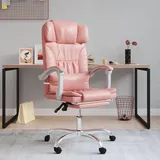 vidaXL Bürostuhl mit Liegefunktion Rosa Kunstleder