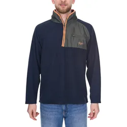 Denim Project Herren Teddy-Fleecejacke mit Brusttasche Fleece-Jacke DP-10023-127 578 Dunkelblau - S