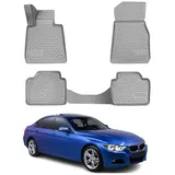 Omac Gummimatten Fußmatten kompatibel mit BMW 3er F30 2012-2019 Grau 4tlg