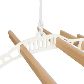 MonsterShop 6-Latten-Wäscheständer 1,2 m elfenbeinfarben