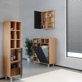 Vicco Badschrank Fynn, Anthrazit/Goldkraft eiche 47 x 59 cm