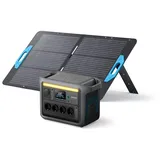 Anker SOLIX C1000 Set Tragbare Powerstation mit 100W Solarpanel, LiFePO4 Akku, 1800W Solargenerator, 4230V Steckdosen mit max. 2400W Leistung, LFP Powerstation für Outdoor, Camping und Stromreserve