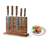 Magnet-Messerblock Culinary Sycamore I 5 Küchenmesser & magnetischer Messerblock