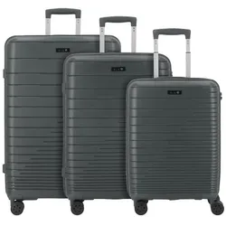 d&n Travel Line 4600 4 Rollen Kofferset 3-teilig grey