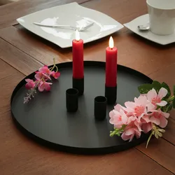 Stabkerzenhalter magnetisch - Kerzenständer für 4 Stabkerzen - Kerzentablett - D...