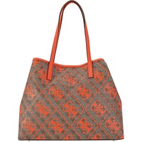 GUESS Schultertasche Vikky Large Tote Latte Logo / Orange