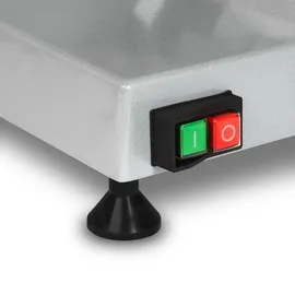 Vertes Gastro Aufschnittmaschine Schneidemaschine, Elektrisch mit 120W, Messer mit 220mm Durchmesser, Schnittstärke 0 bis 12mm, Allesschneider mit Aluminium Gehäuse, Inkl. Schleifstein