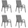 vidaXL Stapelbare Gartenstühle 65 x 65 x 89 cm grau 4 St.