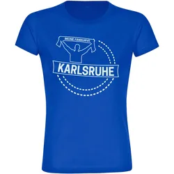 multifanshop Damen T-Shirt - Karlsruhe - Meine Fankurve - Druck weiß - Frauen