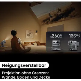 Hisense C2 Pro, 2600 ANSI Lumen, (65-300 Zoll) Smart Mini Laser Projektor (UHD 4K, 3D, cd/m2)
