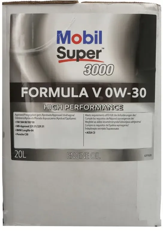 Olio motore MOBIL Super 3000 Formula V 0W30 20L