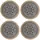 Creative Tops Set De 4 Runde Tischsets De Burlap Mit Design De Mandala 41cm Blau