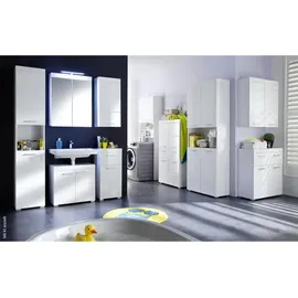 trendteam Amanda Badschrank 73 x 132 x 31 cm Weiß