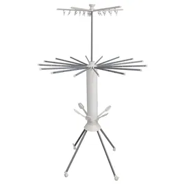 Relaxdays Ausziehbarer Wäscheständer 180 m grau/silber/weiß