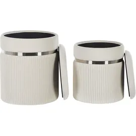 Beliani Pouf mit Stauraum 2er Set CAMDENTON