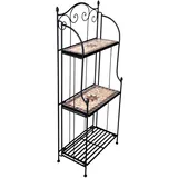 dszapaci Blumentreppe Mosaik 115cm hoch 45cm breit Pflanztreppe Wandregal Garten Metall Mosaik Blumenregal Metallregal Balkon Draußen