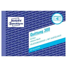 Avery Zweckform Quittung, inkl. MwSt. Formularbuch 300