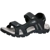 LICO Unisex Lealman V Sandalen, Schwarz/Grau, 37 EU