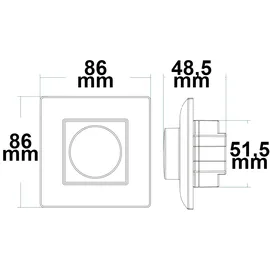 ISOLED Sys-Pro 1 Zone Einbau-Drehknopf Funk-Dimmer
