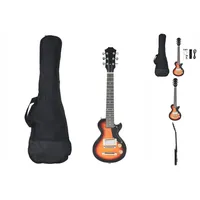 vidaXL E-Gitarre für Kinder mit Tasche Braun und Schwarz 3/4 30"