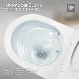 luxebath Wand-WC mit WC-Sitz Weiß Nano