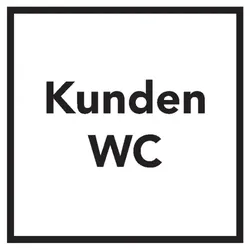 Aufkleber I Türschild Kunden-WC, Folie, selbstklebend, 150x150mm