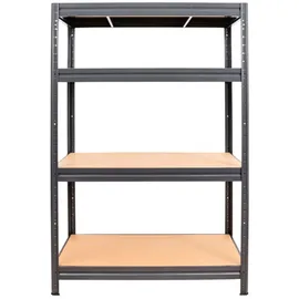 Stier Fachbodenregal Stahl 1770x1600x600 mm grau 4 Böden