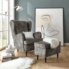 ed exciting design Hocker Oskar 63 x 43 x 42 cm Grau