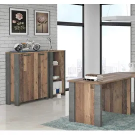 Forte Clif Aktenregal 115 x 46 x 41,6 cm braun