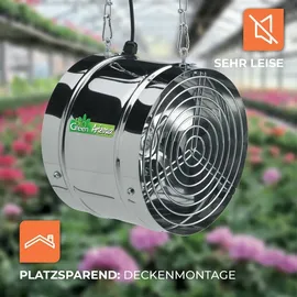 Bio Green BioGreen Gewächshausventilator Arizona mit 420 m3/h Luftumwälzung - Silber
