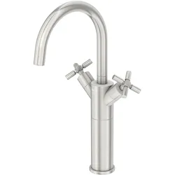 Steinberg Serie 250 Waschtisch-Zweigriffarmatur, Badarmaturen, brushed nickel