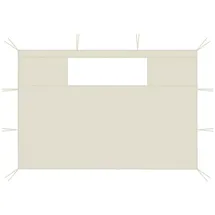 vidaXL Pavillon Seitenwand mit Fenstern 2 Stück Creme 0,0 x 0,0 x 0,0 m