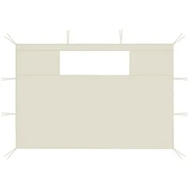 vidaXL Pavillon Seitenwand mit Fenstern 2 Stück Creme 0,0 x 0,0 x 0,0 m