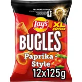 Lay's Bugles Paprika – Herzhafter Mais-Snack mit Paprika-Geschmack – (12 x 125 g) (Verpackungsdesign kann abweichen)