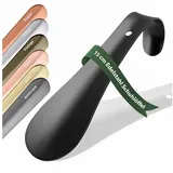 JK Trade Schuhlöffel 15cm Edelstahl Schwarz pulverbeschichtet (1-tlg., klein & stabil), ideal für Reisen – Aufhängbar & hochwertig verarbeitet schwarz