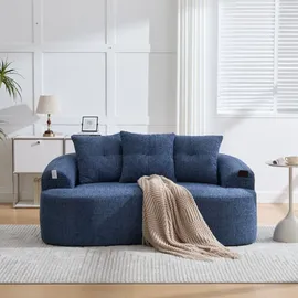 stilvora Zweisitzer-Sofa Chenille Blau 164x92x60 cm, ohne Montage