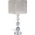 Relaxdays Nachttischlampe Kristall Grau/Silber