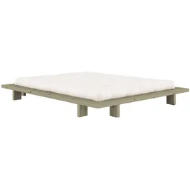 Karup Futonbett KARUP DESIGN "Bettgestell JAPAN BED Futonbett aus FSC-zertifiziertem Massivholz", sage grün, B:188cm H:20cm L:228cm, Betten, Futonbett, zeitlos, bequem & in mehreren Farben und Größen erhältlich