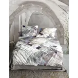 Bettwäsche IRISETTE "Wave 8889", beige (natur), B/L: 155cm x 220cm, 1 Stk., 1 Stk., Mako-Satin, B/L: 80cm x 80cm, 2 Stk., Mako-Satin, Obermaterial: 100% Baumwolle, Bettwäsche, Bettwäsche, anschmiegsam und atmungsaktiv