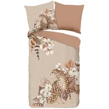 Muller Textil Wendebettwäsche Floral Beige 135 x 200 cm + 80 x 80 cm