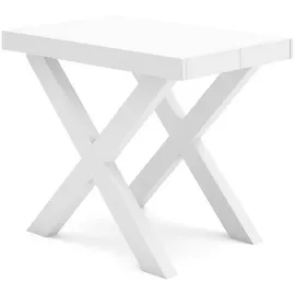 SKRAUT HOME Ausziehtisch 222 x 73 x 90 cm weiß/grau