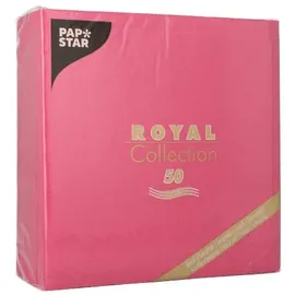 Papstar 50 Servietten "ROYAL Collection" 1/4-Falz 40 cm x 40 cm fuchsia "Paisley"