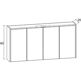 Riho Porto 120 cm eiche dunkelgrau