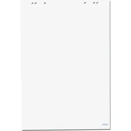 Herlitz Flipchart-Block, 20 Blatt, blanko, 680 x 990 mm 80 g-qm, holzfrei, mit Mikroperforation, gerollt - 5 Stück (10834133)